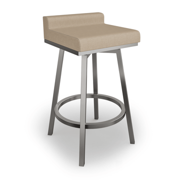 verona counter/bar stool (swivel), leather/fabric upholstery, stainless steel/steel body, swivel base, luxury counter/bar stool, modern counter/bar stool, contemporary counter/bar stool