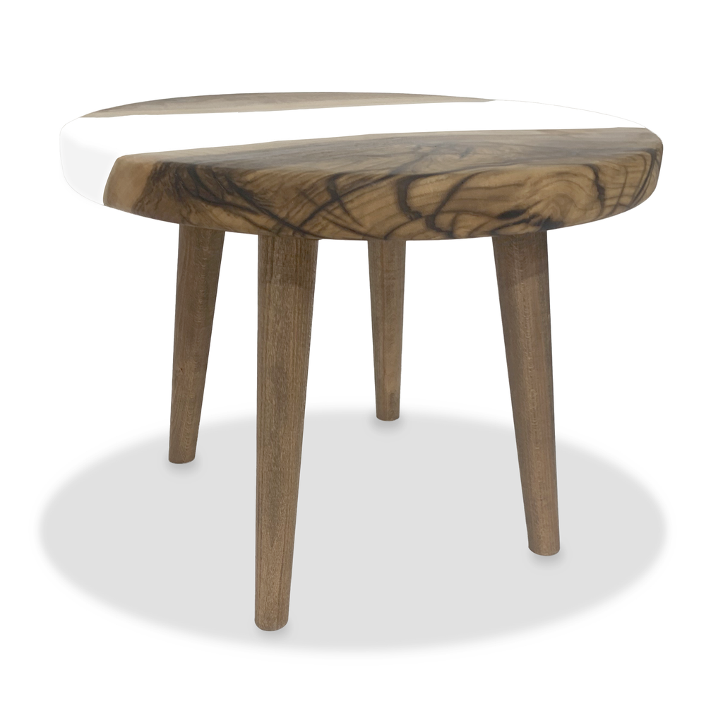 White Gamba di Legno Walnut Wood Coffee Table - ARDITI COLLECTION®
