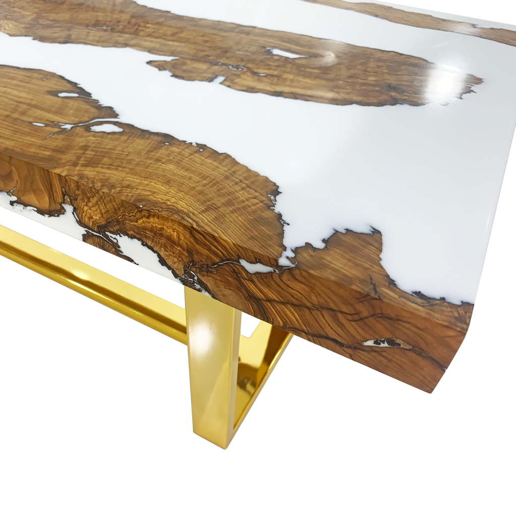 White Morano Olive Wood Coffee Table - ARDITI COLLECTION®