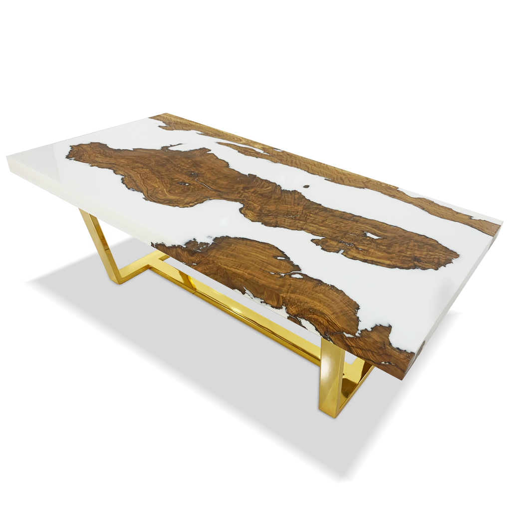 White Morano Olive Wood Coffee Table - ARDITI COLLECTION®
